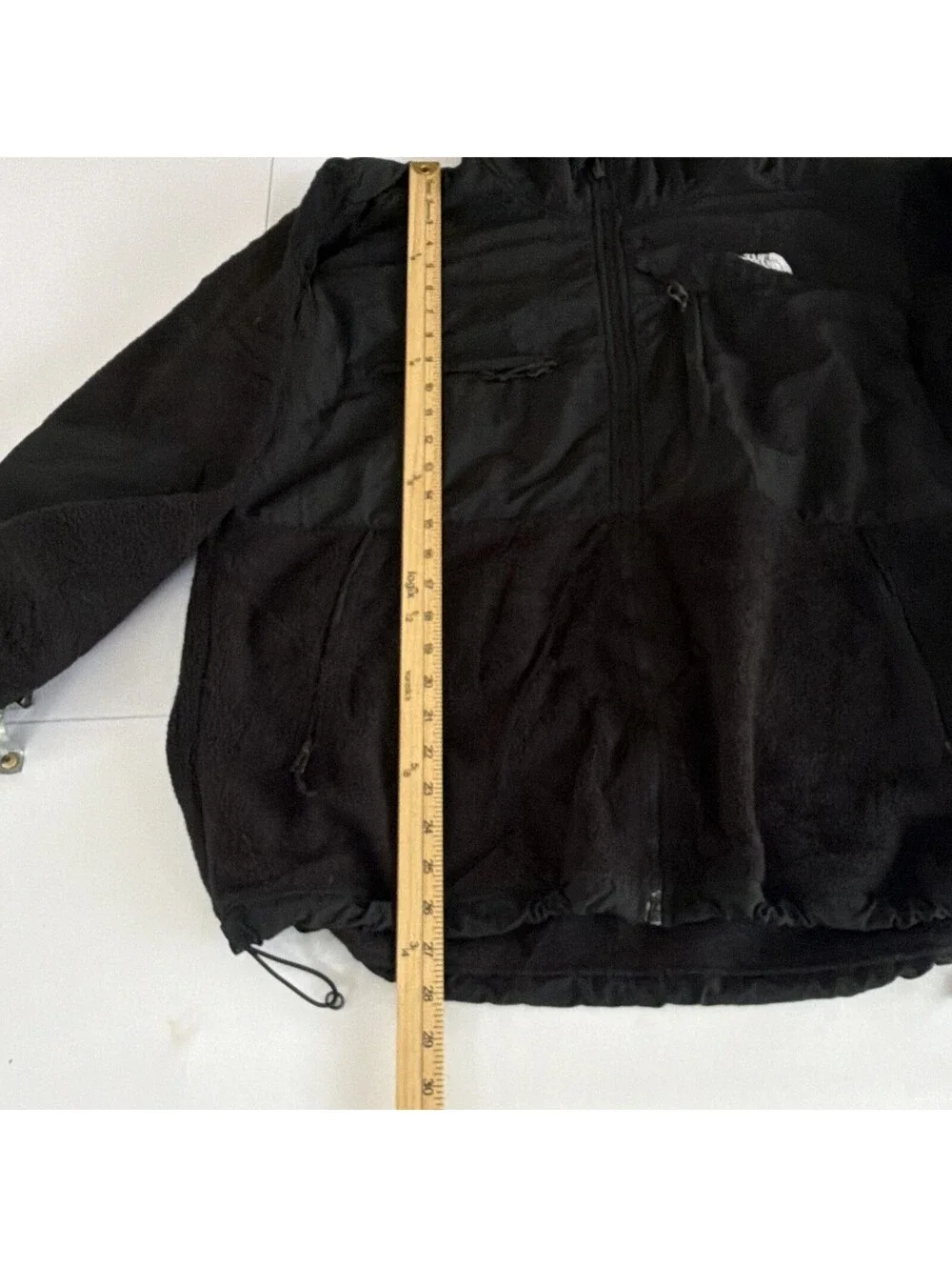 The North Face Men's Black Solid Hooded Full Zip Fleece Jacket Zipped Pockets XL